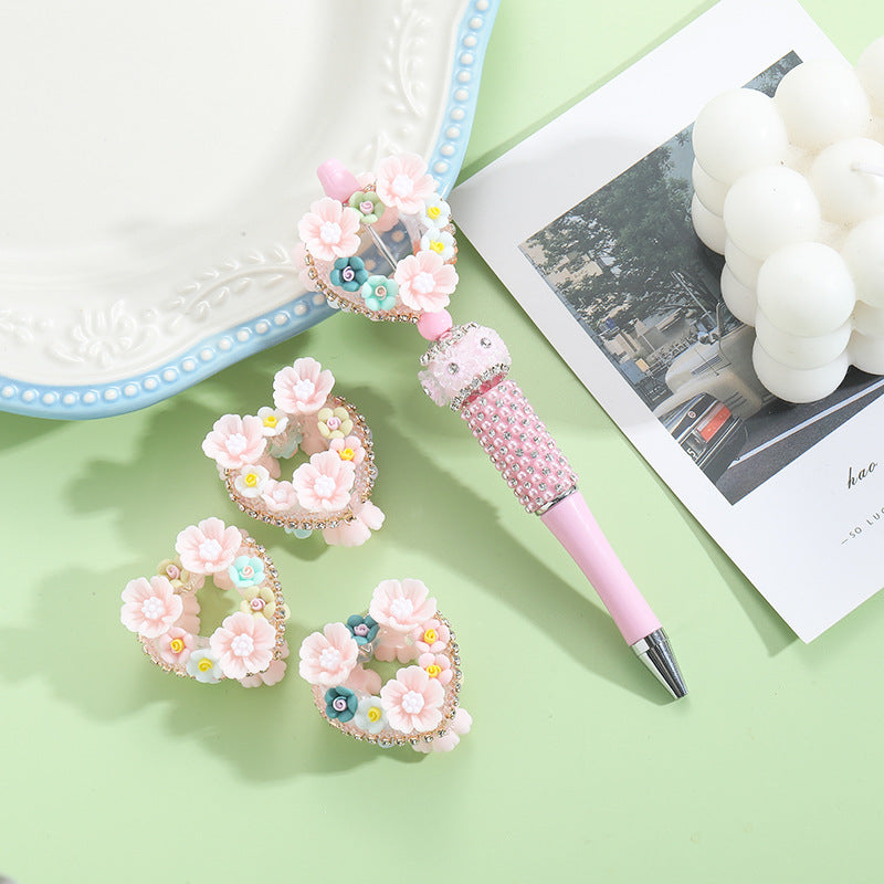 Wholesale 10pcs Heavy Industry Love Flower Bead